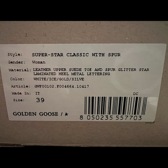 Golden Goose Super Stars- Size 39. Used, like new - Picture 3 of 4